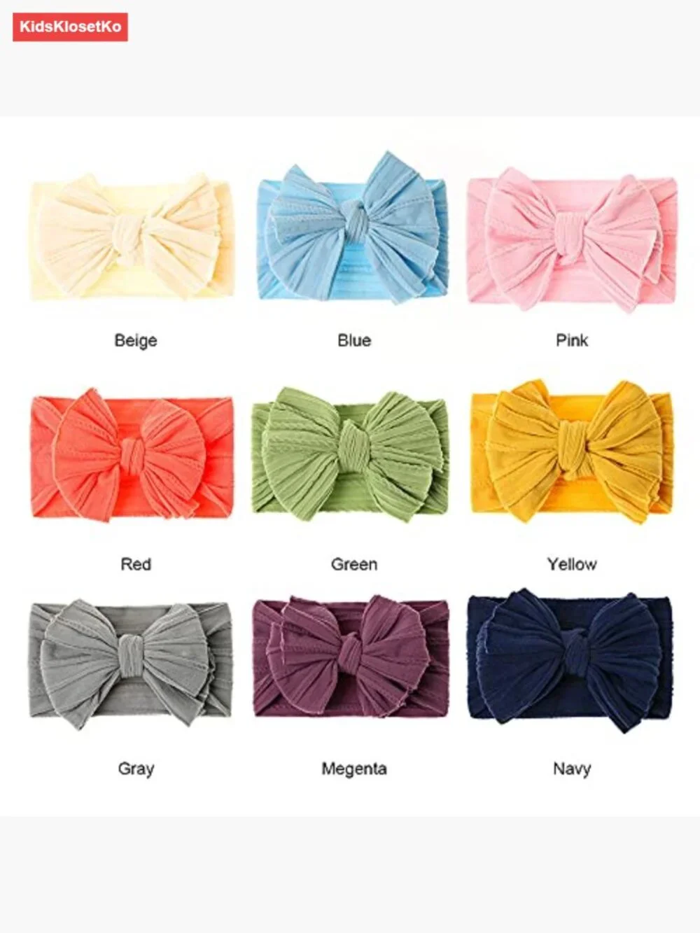 Baby Hair Bow Head Wraps Turban Knotted Knitted Headbands Soft Silk Stretchy